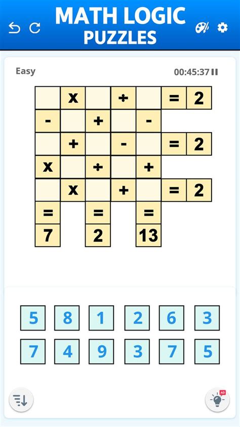 math puzzle games|Crossmath .
